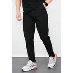 Erkek Slim Fit Beli Lastikli Double Paça Kalın Kumaş Jogger Pantolon Siyah Edw072