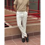 Erkek, Slim Fit, Casual-Günlük, Keten Dokuma, Pamuklu, Mevsimlik Pantolon 301 - 33 - Beyaz