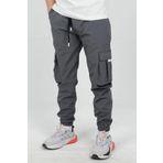 Erkek Slim Fit Cepli Beli ve Paçası Lastikli İnce Spor Pantolon Antrasit Edw071