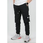 Erkek Slim Fit Cepli Beli ve Paçası Lastikli İnce Spor Pantolon Siyah Edw071