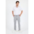 Erkek Slim Fit Chino Pantolon – %98 Pamuk %2 Elastan Rahat Şık Günlük Esnek Kumaş Pantolon 1012 - Gri - 33