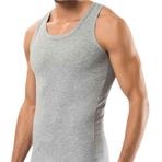 Erkek Slim Fit Dar Kalıp Likralı Penye Sporcu Atleti(Rambo Atleti) (1, GRİ, 2XL)