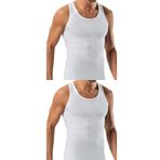 Erkek Slim Fit Dar Kalıp Likralı Penye Sporcu Atleti(Rambo Atleti) (2, BEYAZ, M)