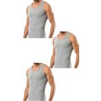 Erkek Slim Fit Dar Kalıp Likralı Penye Sporcu Atleti(Rambo Atleti) (3, GRİ, 2XL)