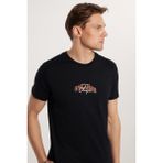 Erkek Slim Fit Dar Kesim %100 Pamuk Yumuşak Dokulu Baskılı Siyah Bisiklet Yaka Tişört - XL - Siyah3