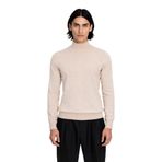 Erkek Slim Fit Dik Yaka Basic Triko Kazak Soğuk Havalarda Konforlu ve Rahat Bir Tarz Sunar -Bej-M