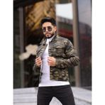 Erkek Slim Fit Kamuflaj Non-Denim Ceket - Kamuflaj - Haki - XL