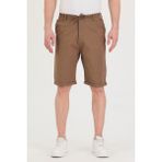 Erkek Slim Fit Keten Chino Şort - 30 - Vizon