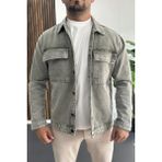 Erkek Slim Fit Kot Ceket Yeşil EDW414