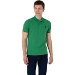 Erkek Slim Fit Polo Yaka Basic Tişört - Yeşil