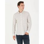 Erkek Slim Fit Uzun Kollu Gömlek - Haki - XS