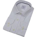 Erkek Slim Fitt Armürlü Uzun Kol Gömlek 2413 BGL-ST04383 BEYAZ XS