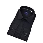 Erkek Slim Fitt Armürlü Uzun Kol Gömlek 2413 BGL-ST04383 SİYAH 2XL