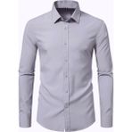 Erkek Slim Fitt Uzun Kol Gömlek 2290 BGL-ST04378 - Açık Gri