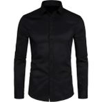 Erkek Slim Fitt Uzun Kol Gömlek 2290 BGL-ST04378 - Siyah