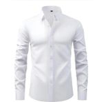 Erkek Slim Fitt Uzun Kol Gömlek 2290 BGL-ST04378 - XS - Beyaz