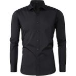 Erkek Slim Fitt Uzun Kol Likralı Gömlek 2390 BGL-ST04744 - XL - Siyah