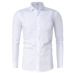 Erkek Slim Fitt Uzun Kol Likralı Gömlek 2392 BGL-ST04380 BEYAZ XL