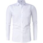 Erkek Slim Fitt Uzun Kol Likralı Gömlek 2392 BGL-ST04380 BEYAZ XS