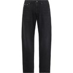 Erkek Slim Straight Wall Street Siyah Jean