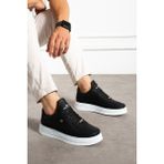 Erkek Sneaker Günlük Spor Ayakkabı Yüksek Taban Siyah Beyaz- Rahat Tasarım X7