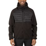 Erkek Softshell Ceket Fermuarlı Kapüşon Lenek, siyah, S