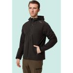 Erkek Softshell Mont Su Gecirmez Campanula Rüzgar Geçirmez Nefes Alabilir Outdoor Günlük Kullanıma - Siyah - 3XL