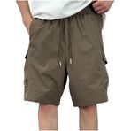 Erkek şort spor atletik plaj pantolon pantolon şort adam gevşek Fit Hawaii yırtık sonbahar yaz 2025, O-828 Kahve, XL