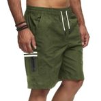 Erkek şort spor atletik plaj pantolon pantolon şort adam gevşek Fit Hawaii yırtık sonbahar yaz 2025, Q-251 Ordu Kireç Yeşili, S