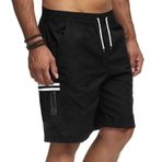 Erkek şort spor atletik plaj pantolon pantolon şort adam gevşek Fit Hawaii yırtık sonbahar yaz 2025, Q-251 Siyah, S
