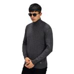 Erkek Spor Balıkçı Yaka Kazak R22507 BGL-ST03177 ANTRASİT 2XL