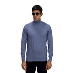 Erkek Spor Balıkçı Yaka Kazak R22507 BGL-ST03177 MAVİ 2XL