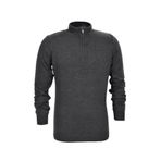 Erkek Spor Düz Fermuarlı Yaka Kazak R22949 BGL-ST03181 ANTRASİT M