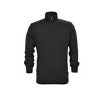Erkek Spor Düz Fermuarlı Yaka Kazak R22949 BGL-ST03181 HAKİ L
