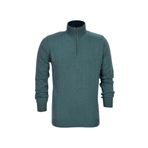 Erkek Spor Düz Fermuarlı Yaka Kazak R22949 BGL-ST03181 YEŞİL 2XL