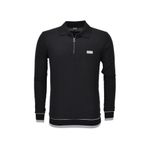 Erkek Spor Mevsimlik Polo Yaka Sweatshirt BGL-ST03932 SİYAH M