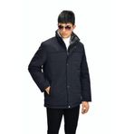 Erkek Spor Yaka Kürklü Mont M3317 BGL-ST03236 LACİVERT XL