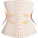 Erkek Sporcu Abdominal 3 Sıra Kancalı Bel Şekillendirici Göbek Sıkılaştırıcı Sporcu Korsesi - Bej - 4XL