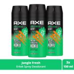 Erkek Sprey Deodorant Jungle Fresh 48 Saat Etkileyici Koku 150 Ml X3 Adet