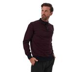 Erkek Standart Fit Gömlek Polo Yaka Cepli Triko Kazak siyah-bordo XL