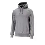 Erkek Standart Fit Kapüşonlu Baskılı Cepli Gri Sweatshirt