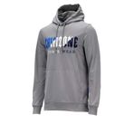 Erkek Standart Fit Kapüşonlu Kabartma Baskılı Gri Sweatshirt