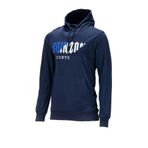 Erkek Standart Fit Kapüşonlu Kabartma Baskılı Lacivert Sweatshirt