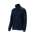 Erkek Standart Fit Kol Cepli Fermuarlı Lacivert Sweatshirt