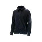 Erkek Standart Fit Kol Cepli Fermuarlı Siyah Sweatshirt