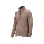 Erkek Standart Fit Kol Cepli Fermuarlı Vizon Sweatshirt