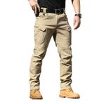 Erkek streç kargo pantolon, softshell cırt cırtlı yazlık dış mekan erkek pantolonu, dar, nefes alır, sağlam, Haki., 3XL