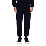 Erkek Streç Pamuklu Logolu Regular Fit Jogger Normal Bel Siyah Pantolon XM001886 AF10818-MC237