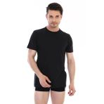 Erkek Süprem Bisiklet Yaka Siyah T-Shirt 947
