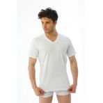 Erkek Süprem V Yaka Beyaz T-Shirt 945
